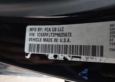 2023 Ram 1500 from USA, damaged, VIN 1C6SRFJT2PN525673